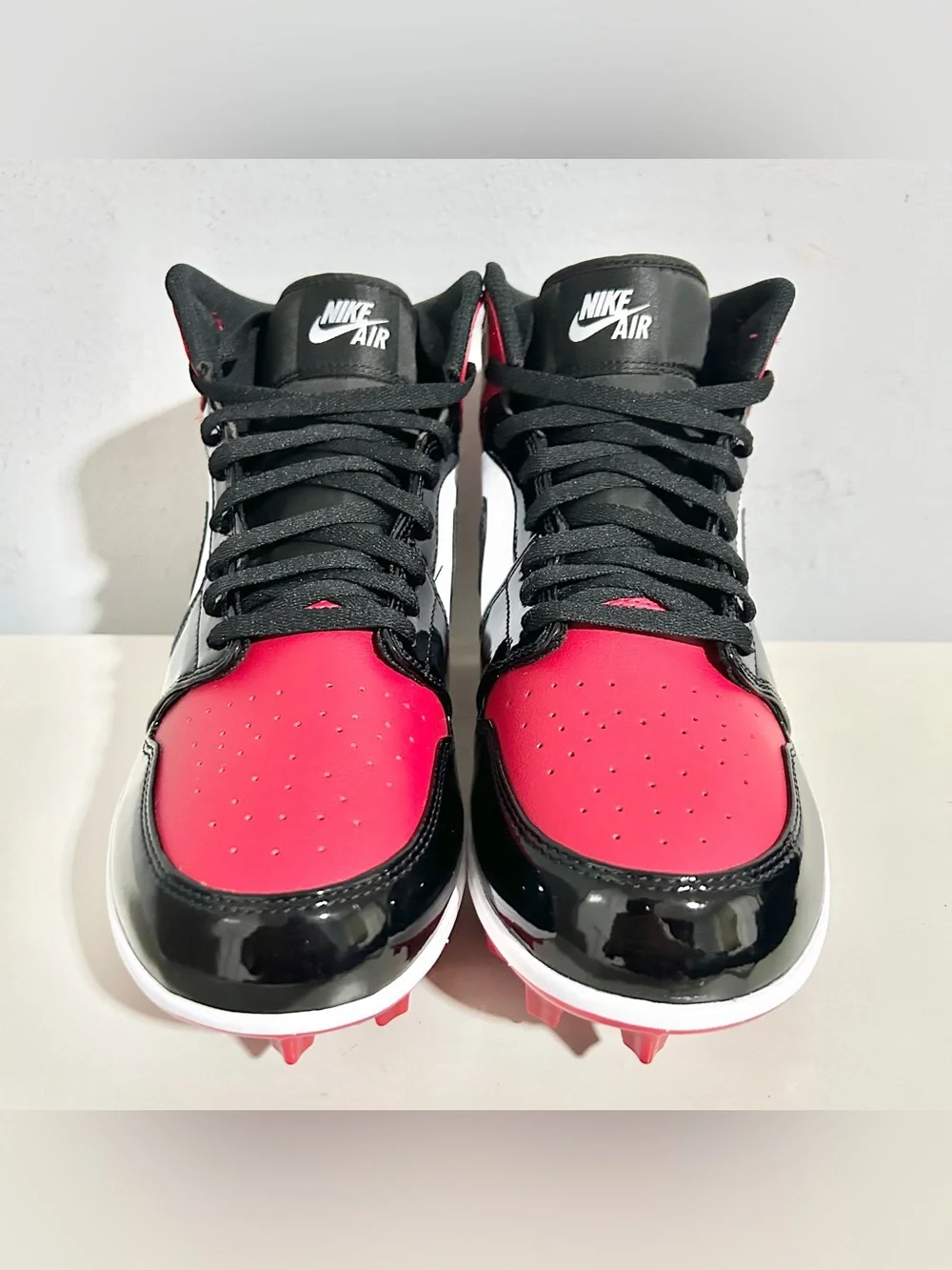 Air Jordan 1 Mid TD “Bred Toe” Men’s Size 9.5-10 Red Black White Football Cleats